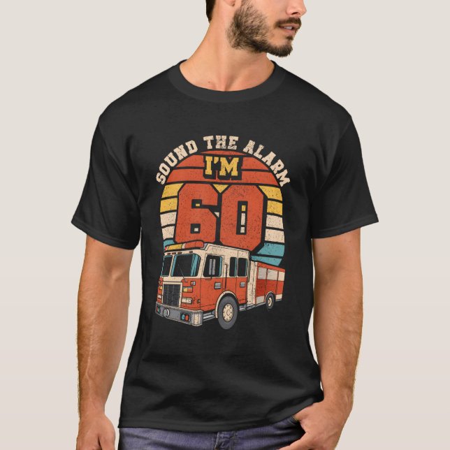 T-shirt Son Alarme I'M 60 Fire Engine Firefighter 60T (Devant)