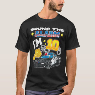 T-shirt Son Alarme Je suis 10 Policiers Police 10E Naissan