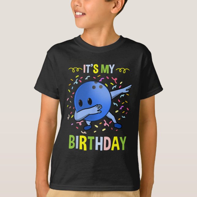 T-shirt Son Anniversaire Bowling Byll (Devant)