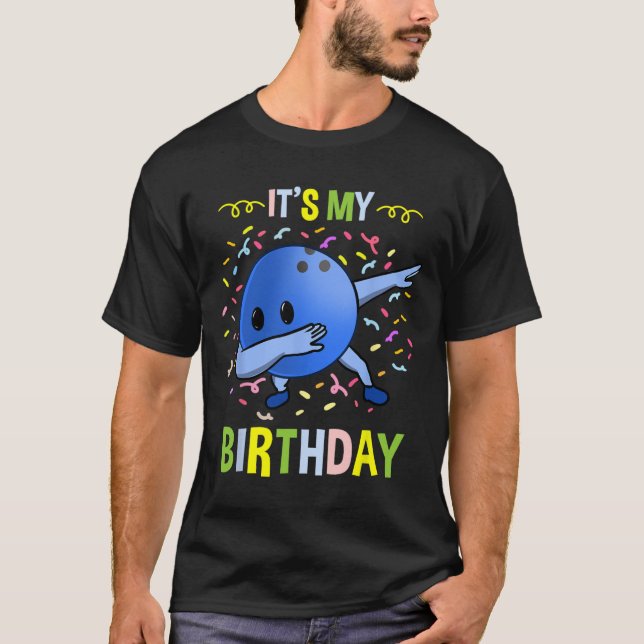 T-shirt Son Anniversaire Bowling Byll (Devant)