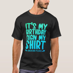 T-shirt Son Anniversaire Signe Mon Arrière-Côté Garçons Au