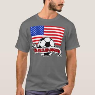 T-shirt SON APPELÉ SOCCER avec drapeau et balle américains