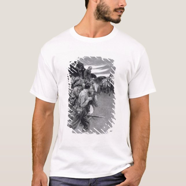 T-shirt Son armée a cassé pleurer et sobbing (Devant)