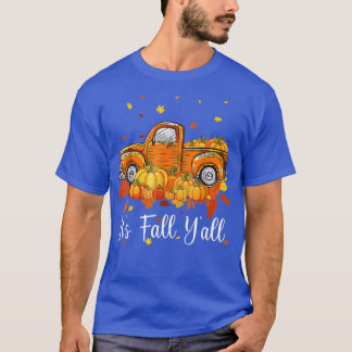 T-shirt Son Automne Camion Citrouille Yall Automne Hallowe