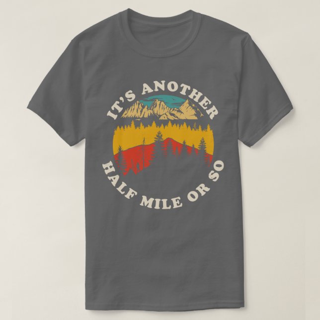 T-shirt Son autre demi-kilomètre ou si drôle Camping Rando (Design devant)