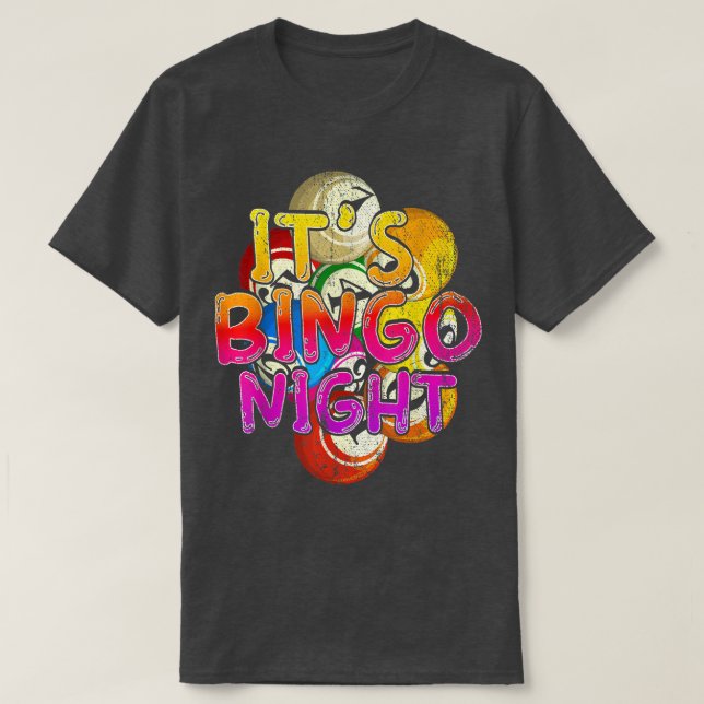 T-shirt Son Bingo Night Bingo Joueur Loterie Jeu Colo (Design devant)
