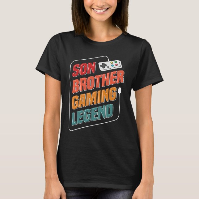 T-shirt Son Brother Gaming Legend  1 (Devant)