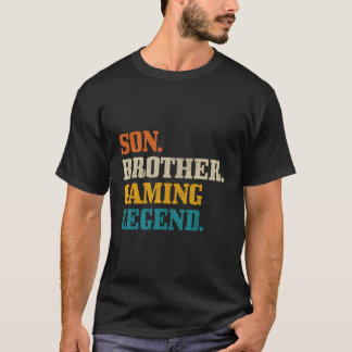 T-shirt Son Brother Gaming Legend Vintage Retro Gamer Cade