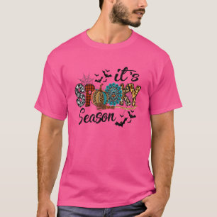 T-shirt Son Citrouille de saison Éffrayante Leopard Happy