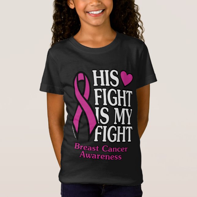 T-Shirt Son combat...Cancer du sein (Devant)