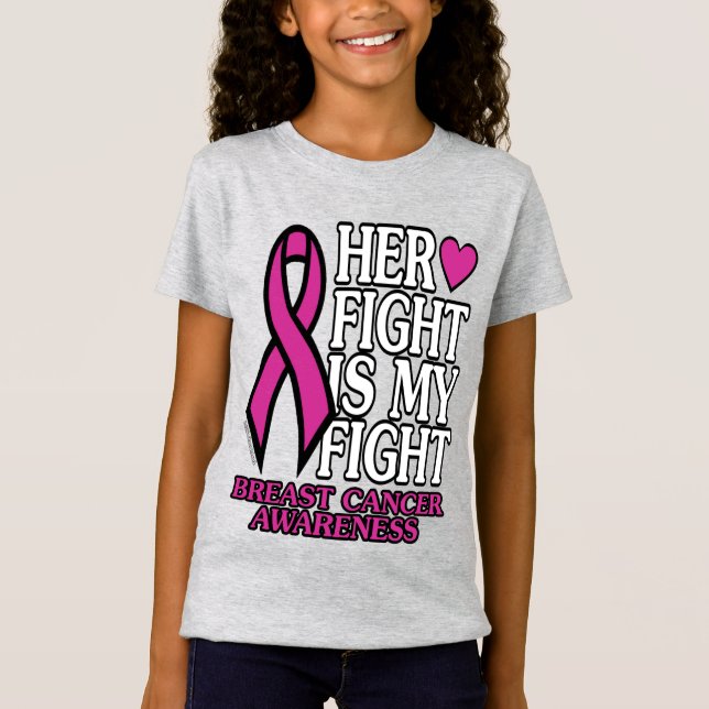 T-Shirt Son combat...Cancer du sein (Devant)
