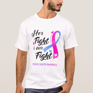 T-shirt Son combat contre le cancer de la thyroïde