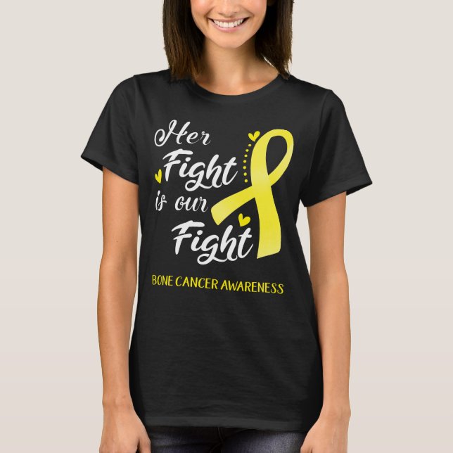 T-shirt Son combat contre le cancer des os (Devant)