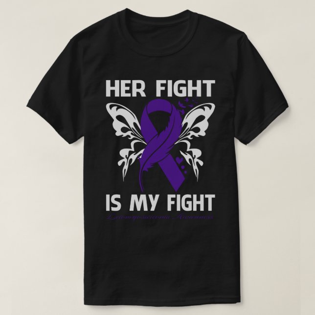 T-shirt Son Combat Est Ma Combattre LEIOMYOSARCOMA SENSIBI (Design devant)