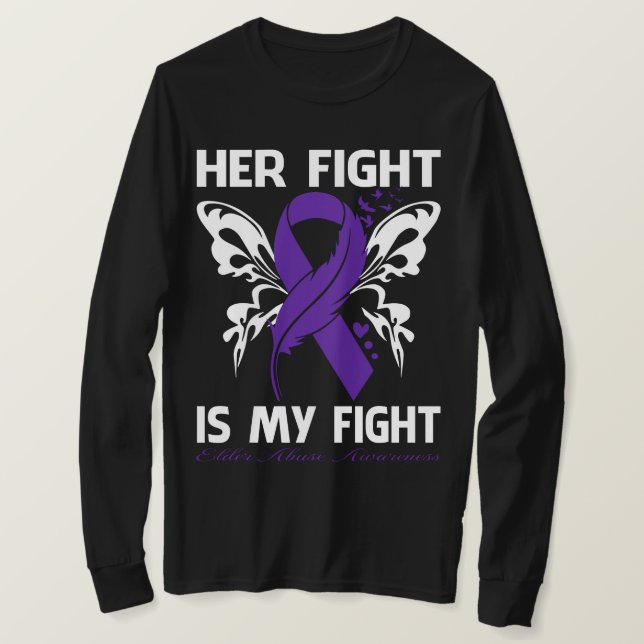 T-shirt Son combat est ma lutte Aînés de la connaissance d (Design devant)
