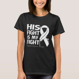 T-shirt Son combat est ma lutte contre la déPRESSION post-