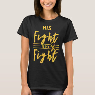T-shirt Son combat est Ma lutte contre le cancer de l'enfa