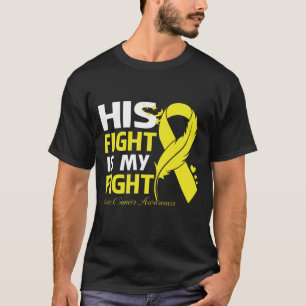 T-shirt Son combat est ma lutte contre le cancer de l'os d