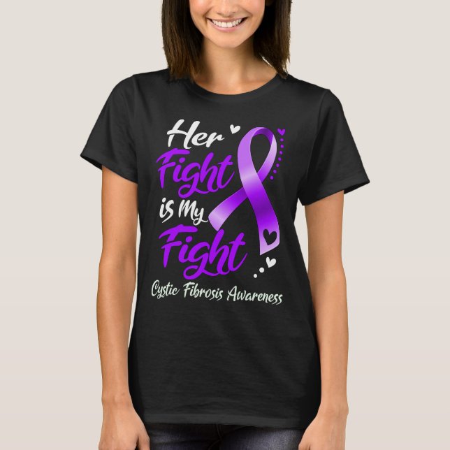 T-shirt Son combat est ma lutte de la connaissance de la F (Devant)