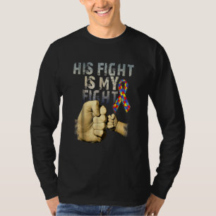 T-shirt Son Combat Est Ma Sensibilisation sur l'autisme De