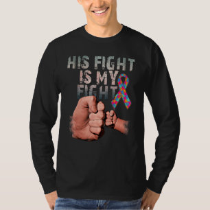 T-shirt Son Combat Est Ma Sensibilisation sur l'autisme De