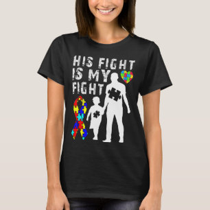 T-shirt Son Combat Est Ma Sensibilisation sur l'autisme De