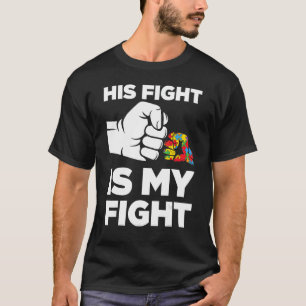 T-shirt Son Combat Est Ma Sensibilisation sur l'autisme De