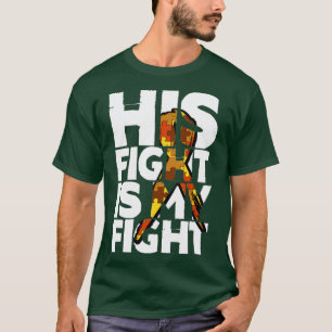 T-shirt Son combat est ma sensibilisation sur l'autisme de