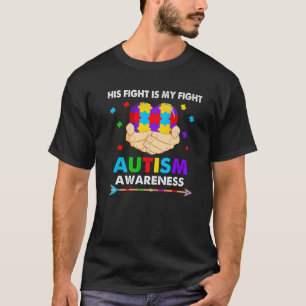 T-shirt Son Combat Est Ma Sensibilisation sur l'autisme De
