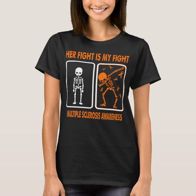 T-shirt Son combat est mon combat à plusieurs SCLEROSIS co (Devant)