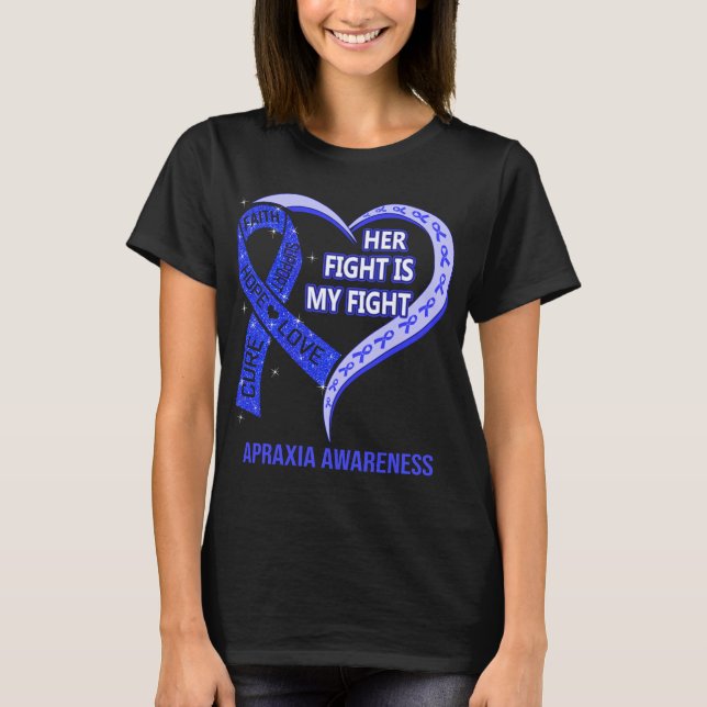 T-shirt Son Combat Est Mon Combat Apraxia Sensibilisation (Devant)