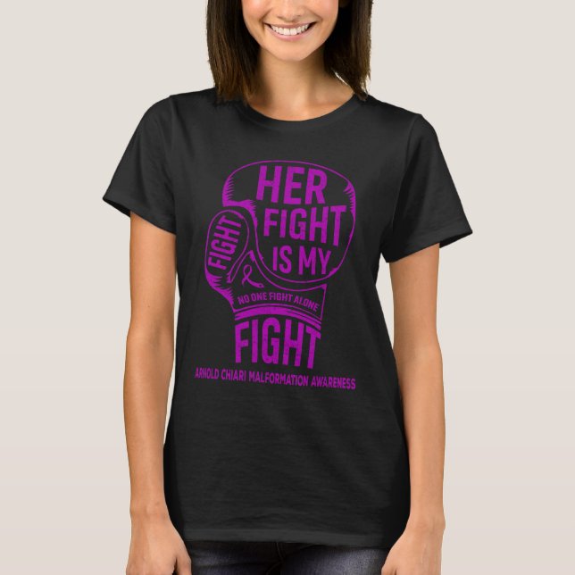 T-shirt Son Combat Est Mon Combat Arnold Chiari Malformati (Devant)