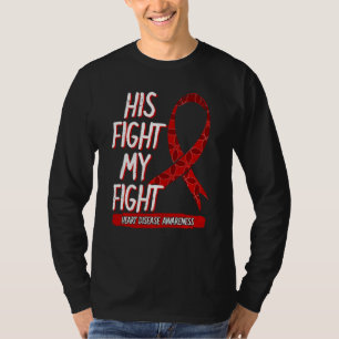 T-shirt Son combat est mon combat cardiopathie maladie cor
