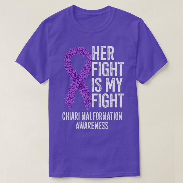 T-shirt Son Combat Est Mon Combat Chiari Malformation Awar (Design devant)