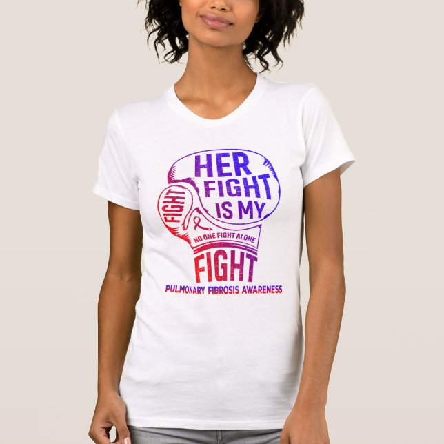 T-shirt Son Combat Est Mon Combat Conscience De La Fibrose (Devant)