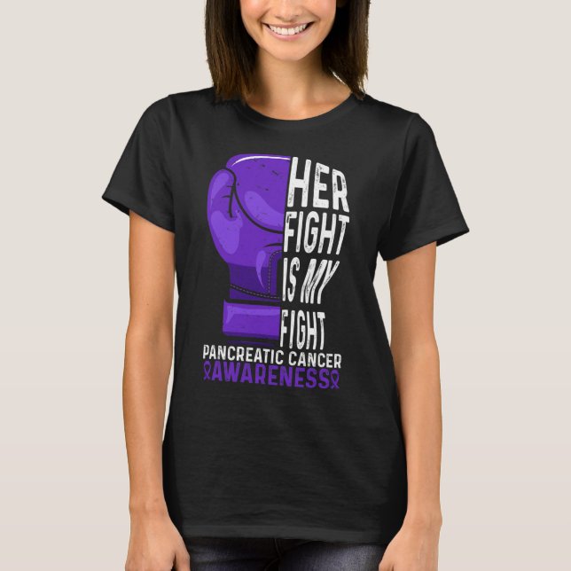 T-shirt Son combat est Mon combat Conscience du cancer du  (Devant)