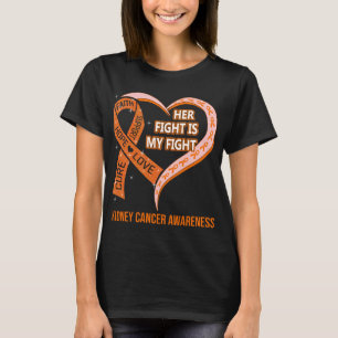 T-shirt Son combat est mon combat Conscience du cancer du