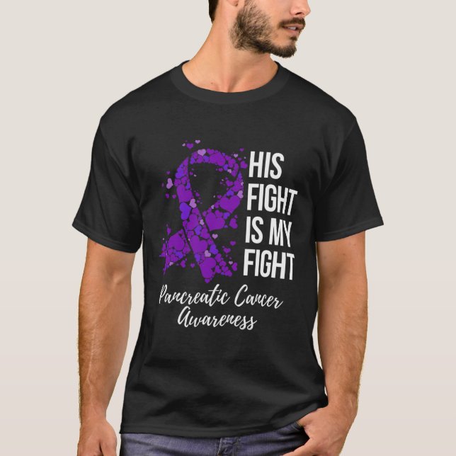 T-shirt Son Combat Est Mon Combat Conscience Du Cancer Pan (Devant)