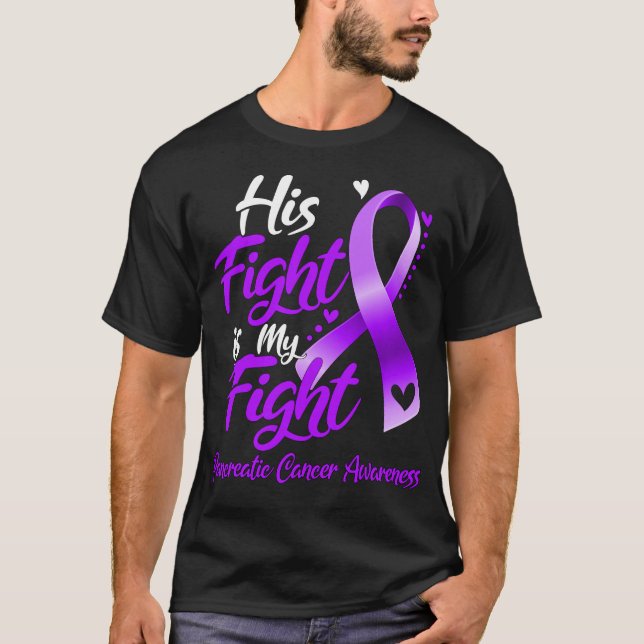 T-shirt Son Combat Est Mon Combat Conscience Du Cancer Pan (Devant)
