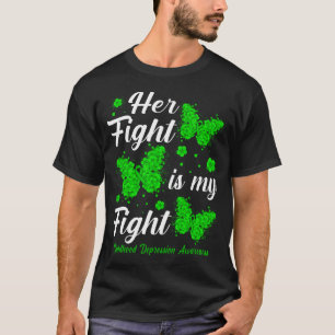 T-shirt Son combat est mon combat contre la dépression de