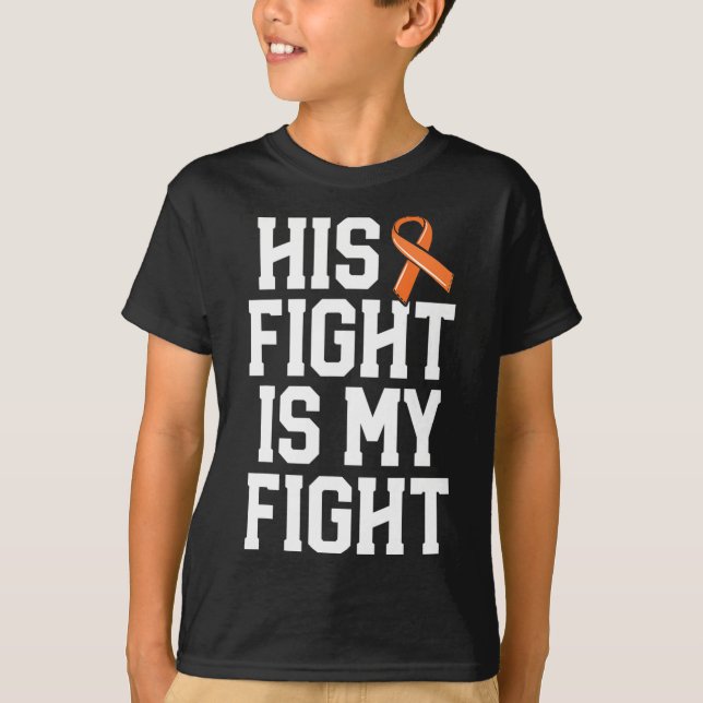 T-shirt Son Combat Est Mon Combat Contre La Leucémie Cance (Devant)