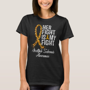 T-shirt Son combat est mon combat contre la sclérose en pl