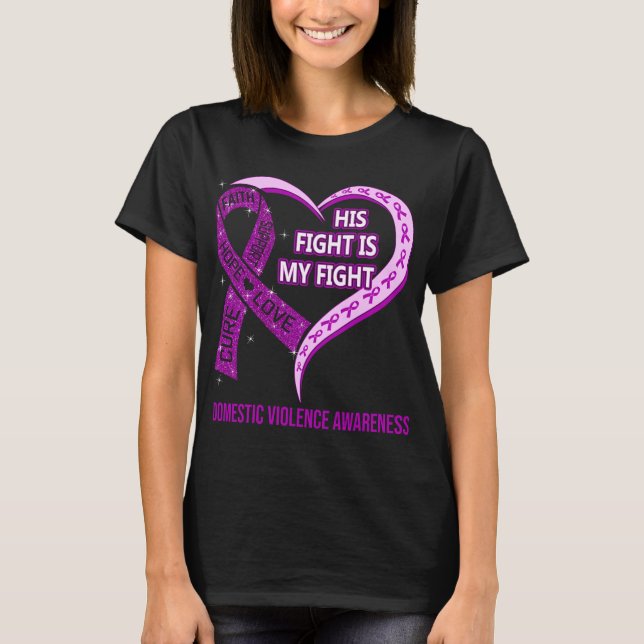 T-shirt Son Combat Est Mon Combat Contre La Violence Domes (Devant)