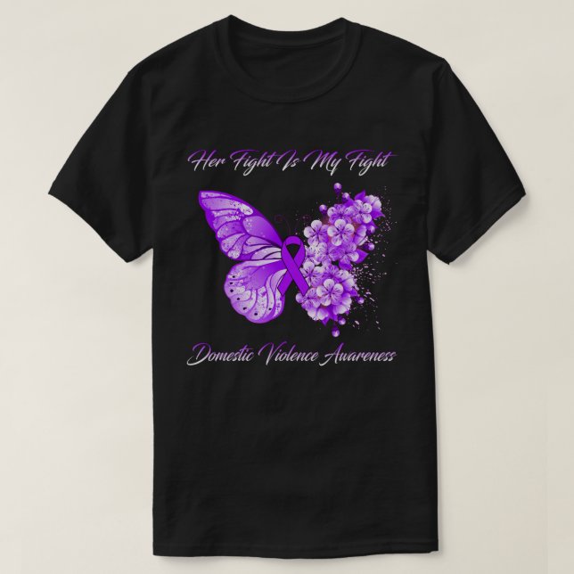 T-shirt Son Combat Est Mon Combat Contre La Violence Domes (Design devant)