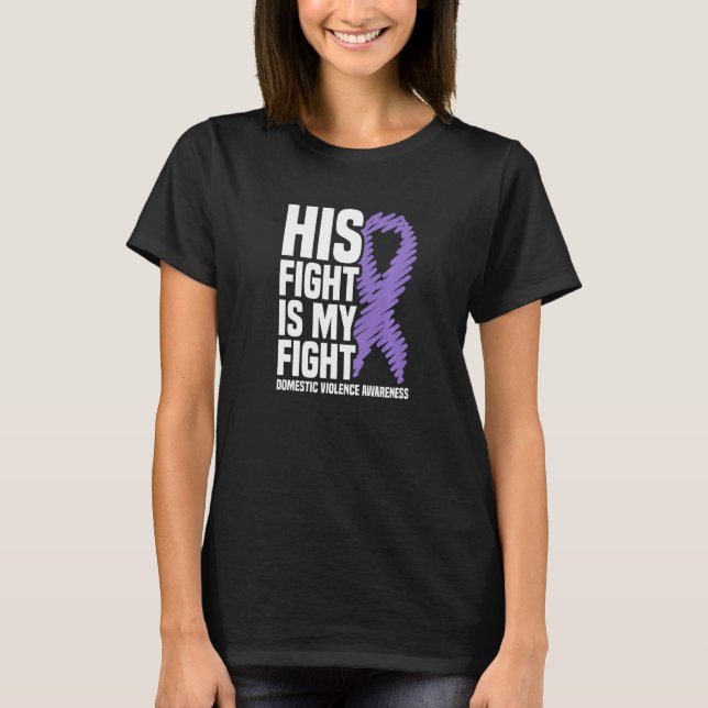 T-shirt Son Combat Est Mon Combat Contre La Violence Domes (Devant)