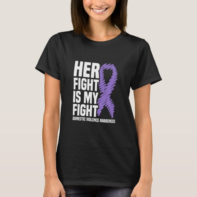 T-shirt Son Combat Est Mon Combat Contre La Violence Domes (Devant)