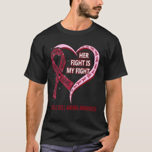 T-shirt Son Combat Est Mon Combat Contre L'Anémie Cellulai