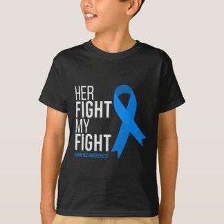 T-shirt Son combat est mon combat contre le diabète T1d