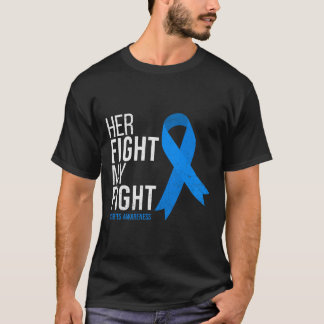 T-shirt Son combat est Mon combat Contre le diabète Type T