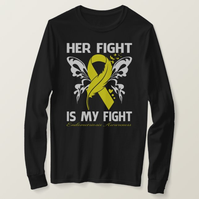 T-shirt Son combat est mon combat ENDOMETRIOSIS SENSIBILIS (Design devant)